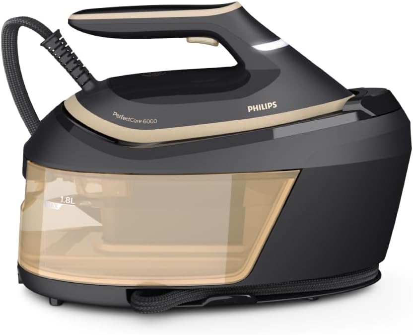 Philips PSG6064/80 Steam Iron with OptimalTEMP Technology 600g Steam Boost Gold SteamGlide Advanced Soleplate